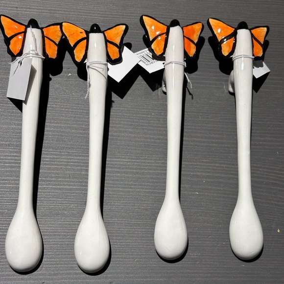 Butterfly Design Ceramic Spoons - Picture 2 of 4